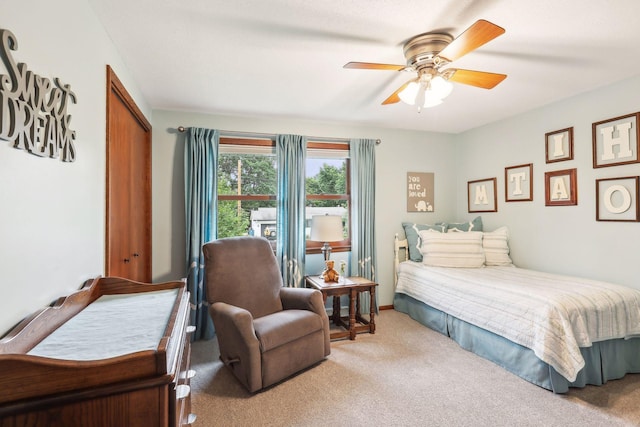 9642 Upton Rd, Minneapolis, MN 55431 - carpeted bedroom with a closet and ceiling fan
