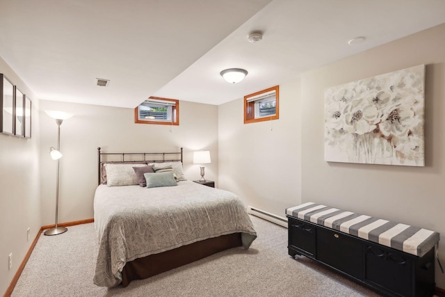 9642 Upton Rd, Minneapolis, MN 55431 - carpeted bedroom featuring baseboard heating and baseboards