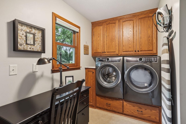 9642 Upton Rd, Minneapolis, MN 55431 - washroom with cabinet space and washer and dryer