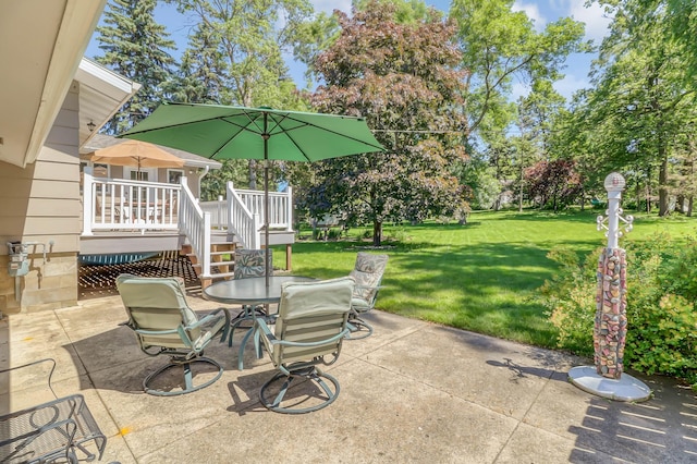 view of patio / terrace featuring a deck