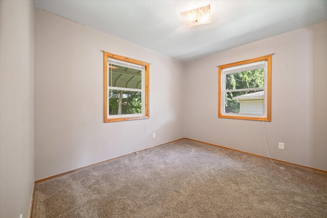 view of carpeted empty room