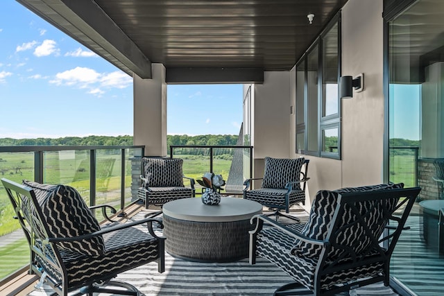 balcony featuring outdoor lounge area