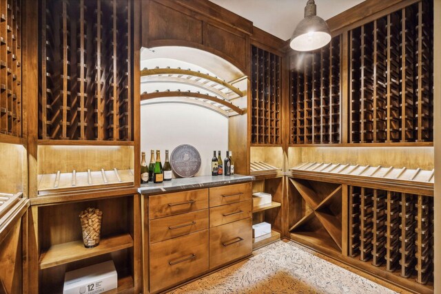 view of wine room