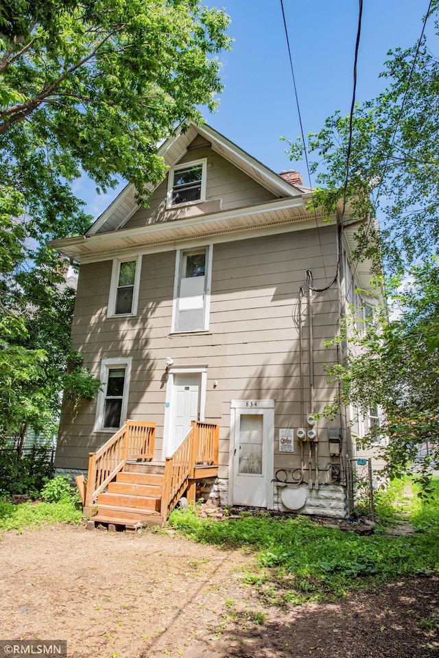 view of rear view of property