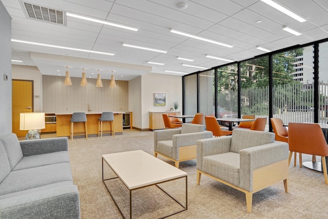building lobby featuring visible vents