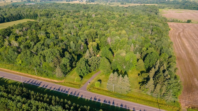 drone / aerial view with a rural view