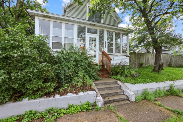 view of front of home