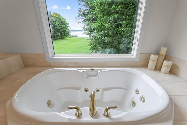 bathroom with a bath