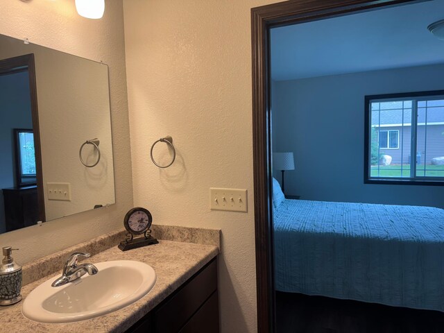 1615 30th St NW Unit 31, Bemidji, MN 56601 - ensuite bathroom featuring vanity and a textured wall