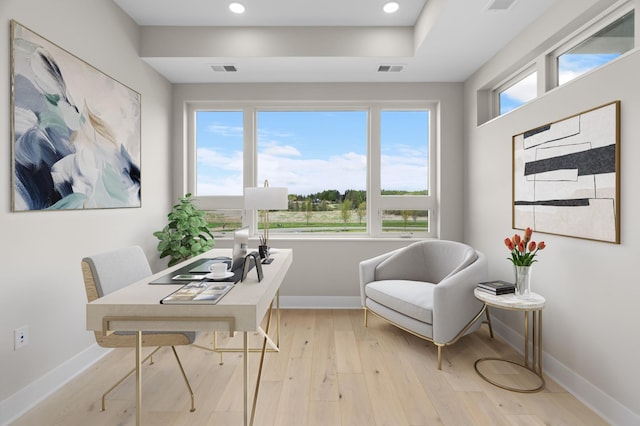1 Hill Farm Rd Unit 205, North Oaks, MN 55127 - office area featuring plenty of natural light, wood finished floors, baseboards, and recessed lighting