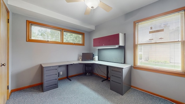 4200 Overlook Dr, Bloomington, MN 55437 - unfurnished office with light carpet and ceiling fan