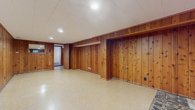 4200 Overlook Dr, Bloomington, MN 55437 - finished below grade area featuring wooden walls and recessed lighting