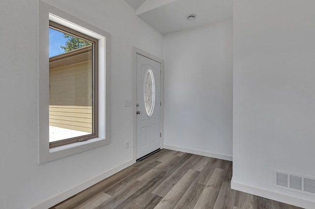 foyer featuring hardwood / wood-style flooring