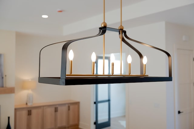 detailed view of recessed lighting