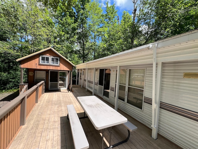 view of wooden deck