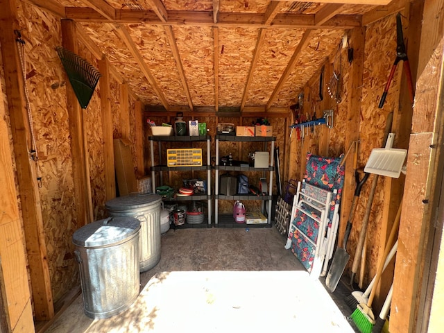 view of storage room