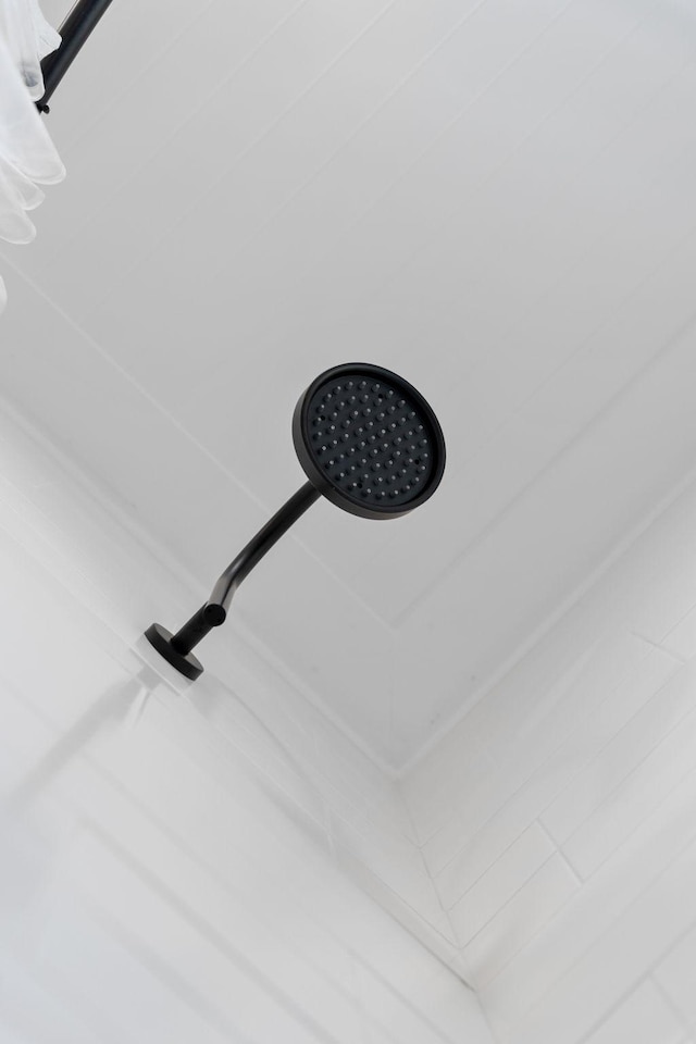 interior details with tiled shower