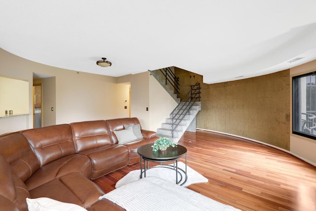 living room featuring hardwood / wood-style flooring