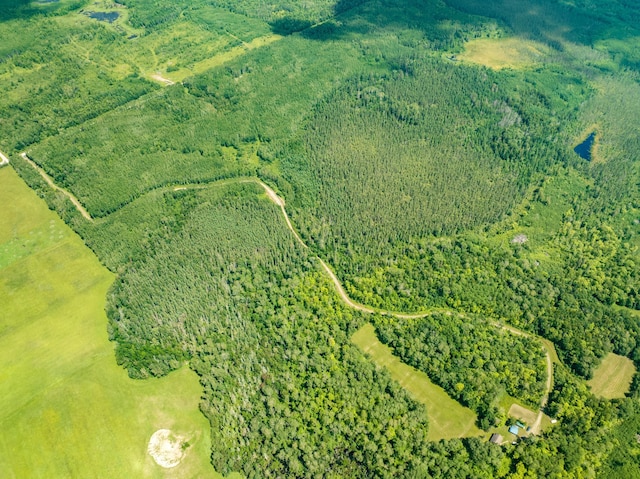 aerial view with a rural view