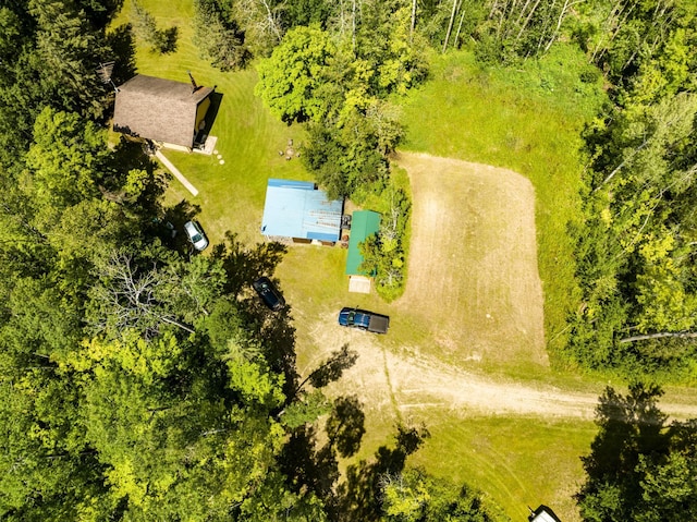 bird's eye view with a rural view