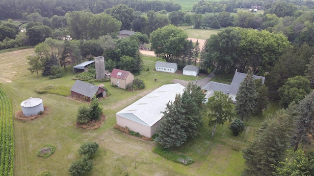 aerial view featuring a rural view