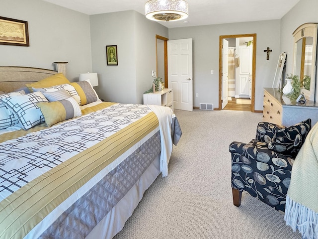 view of carpeted bedroom