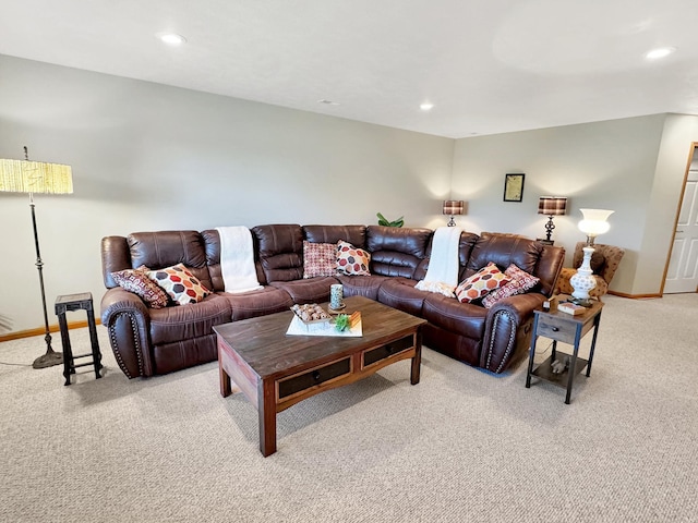 view of carpeted living room