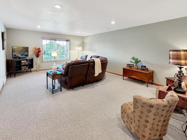 view of carpeted living room