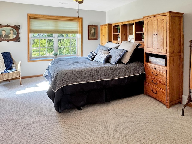 view of carpeted bedroom