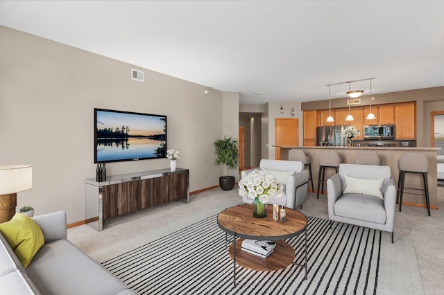 view of carpeted living room