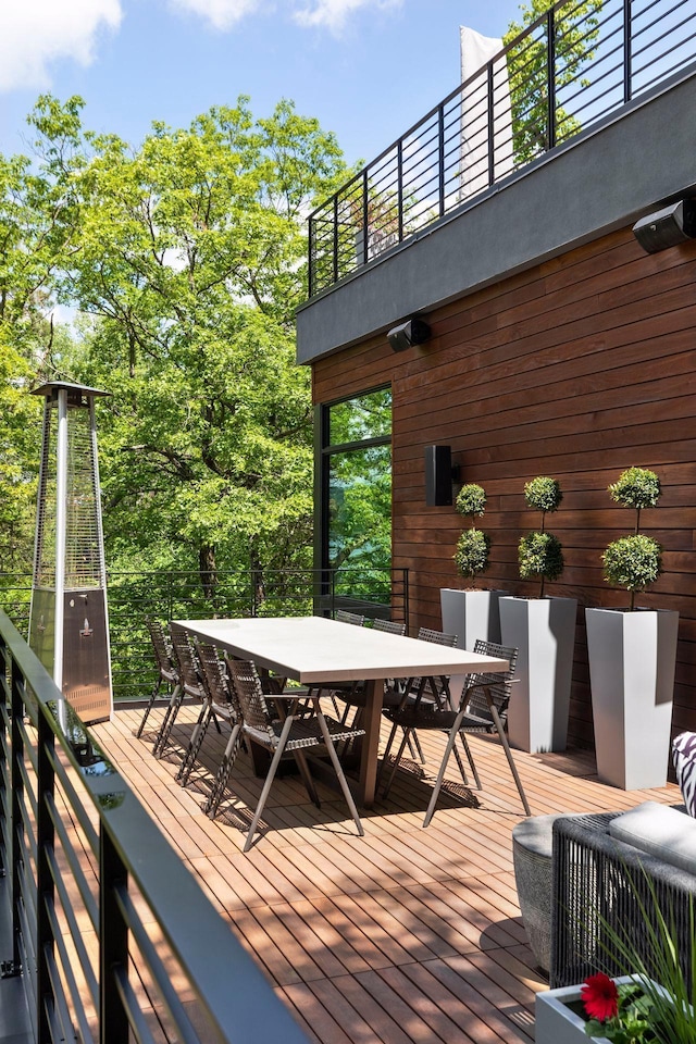 view of wooden terrace