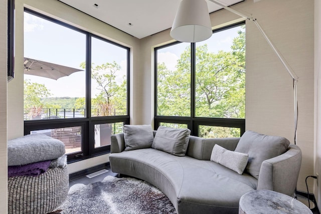 sunroom featuring a healthy amount of sunlight