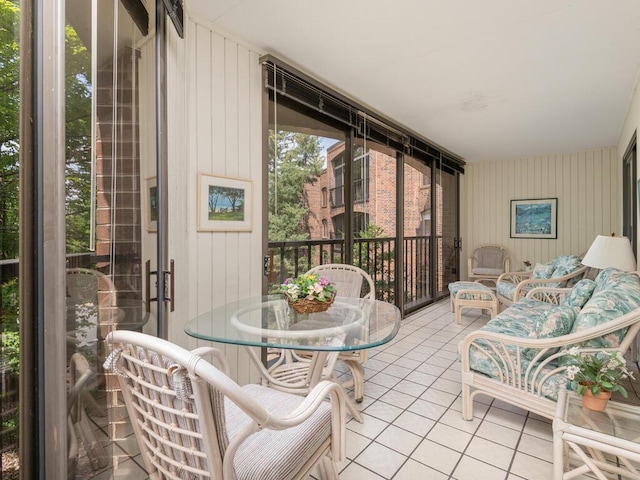 view of sunroom