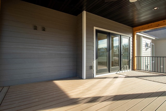 3180 Bella Terra Ln NE, Rochester, MN 55906 - wooden terrace with ceiling fan