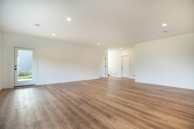 empty room featuring light wood-type flooring