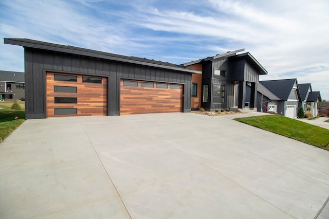 modern home with a garage