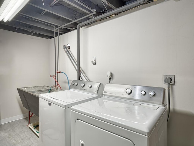 laundry area with washer and dryer