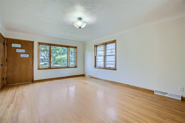 interior space with light wood-type flooring