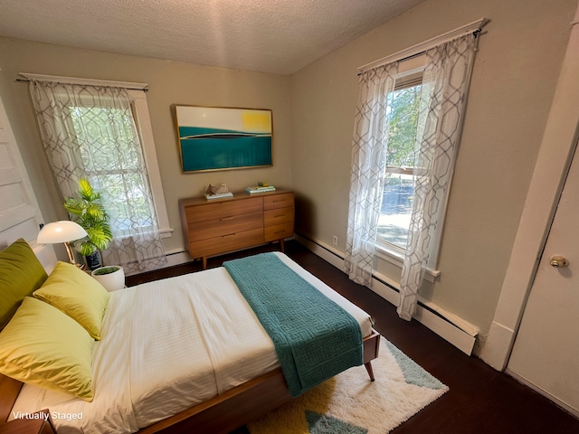 bedroom with a textured ceiling