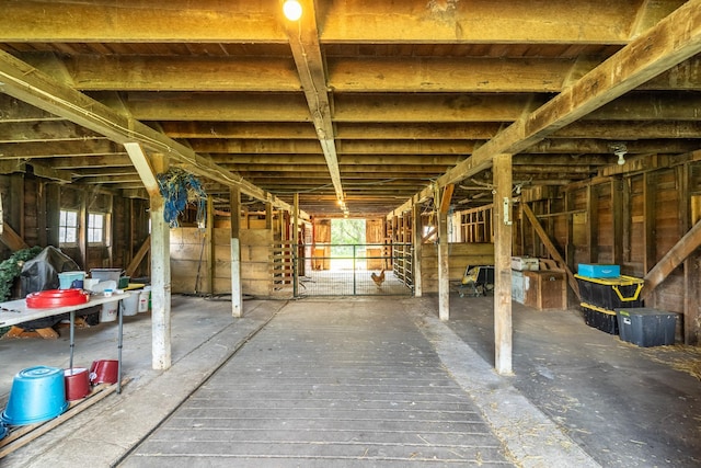 view of horse barn