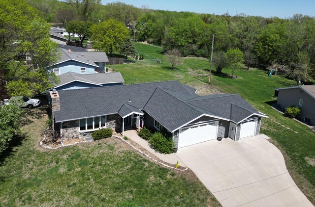 675 10th St, Granite Falls, MN 56241 - view from above of property featuring a forest