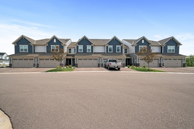 view of property with a garage