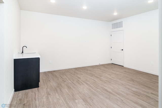 interior space with light wood-type flooring