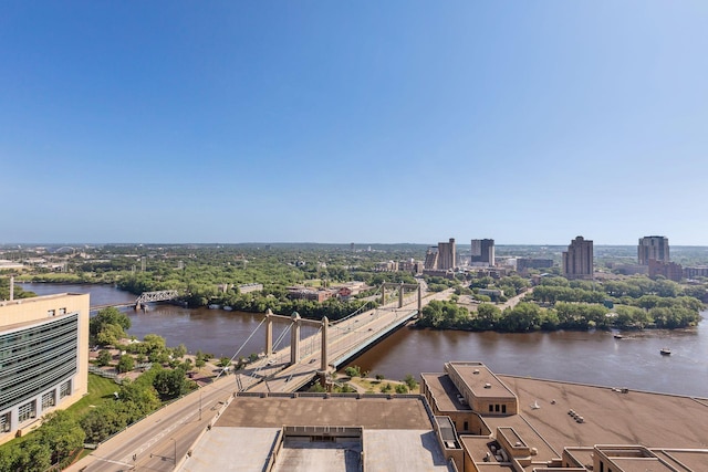 water view with a view of city