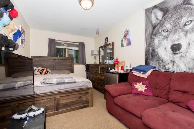 view of carpeted bedroom