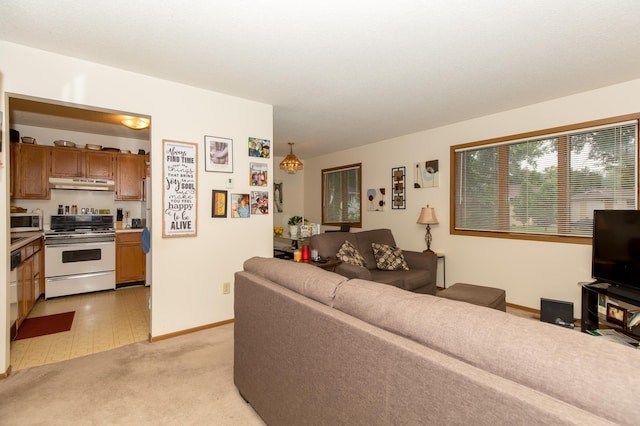 view of carpeted living room