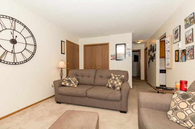 view of carpeted living room