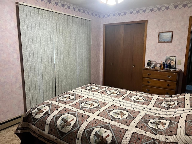 618 Memorial Pl, Dawson, MN 56232 - bedroom with a closet and a baseboard radiator
