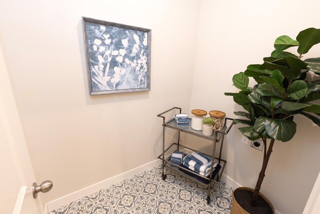 interior space with tile patterned floors