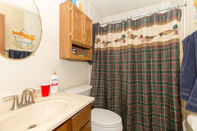 1600 Roundhouse Cir, Shakopee, MN 55379 - full bathroom with vanity, toilet, and a shower with shower curtain